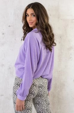 Oversized Venice Blouse Lila -Kleding Promotie Winkel Oversized Venice Blouse Lila 4 586x900 1