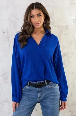 Oversized Venice Blouse Royal Blue