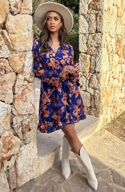 Hoge Cowboyboots Beige 17 Hoge Cowboyboots Beige -Kleding Promotie Winkel Overslag Print Jurk Kobalt 15 586x900 1