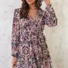 Overslag Print Jurk Paisley