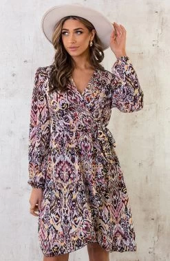 Overslag Print Jurk Paisley