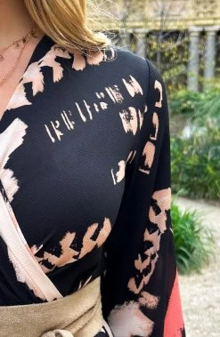 Exclusive Deal Overslag Print Jurk Zwart Beige 17 Exclusive Deal Overslag Print Jurk Zwart Beige -Kleding Promotie Winkel Overslag Print Jurk Zwart Beige 6 586x900 3