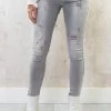 Pailletten Jeans High Waist Damaged Grey -Kleding Promotie Winkel Pailletten Jeans High Waist Damaged Grey 1 586x900 2