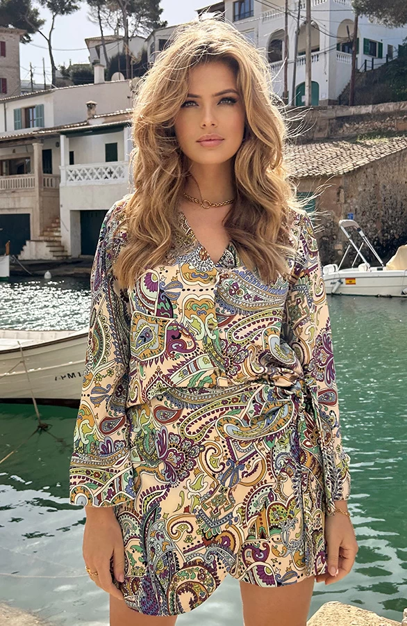 Paisley Overslag Skort 9 Paisley Overslag Skort - Afbeelding 7