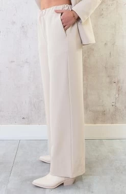 Oversized Dames Pak Beige -Kleding Promotie Winkel Palazzo Pants Dames Beige 3 586x900 1