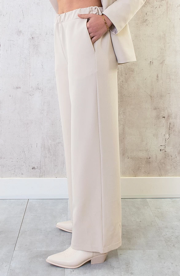 Palazzo Pants Dames Beige 4 Palazzo Pants Dames Beige - Afbeelding 2