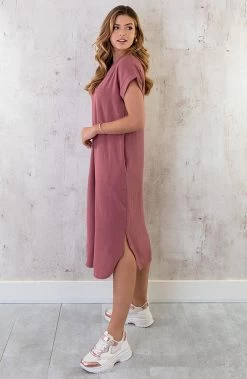 Palermo Pocket Jurk Dust Roze -Kleding Promotie Winkel Palermo Pocket Jurk Dust Roze 4 586x900 2