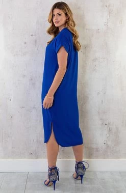 Palermo Pocket Jurk Kobalt -Kleding Promotie Winkel Palermo Pocket Jurk Kobalt 3 586x900 1