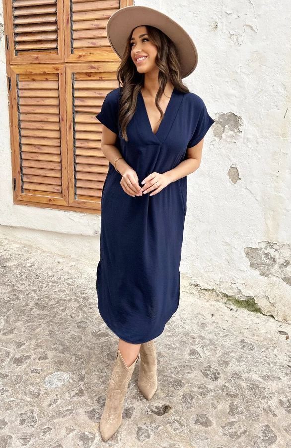 Palermo Pocket Jurk Marine 3 Palermo Pocket Jurk Marine