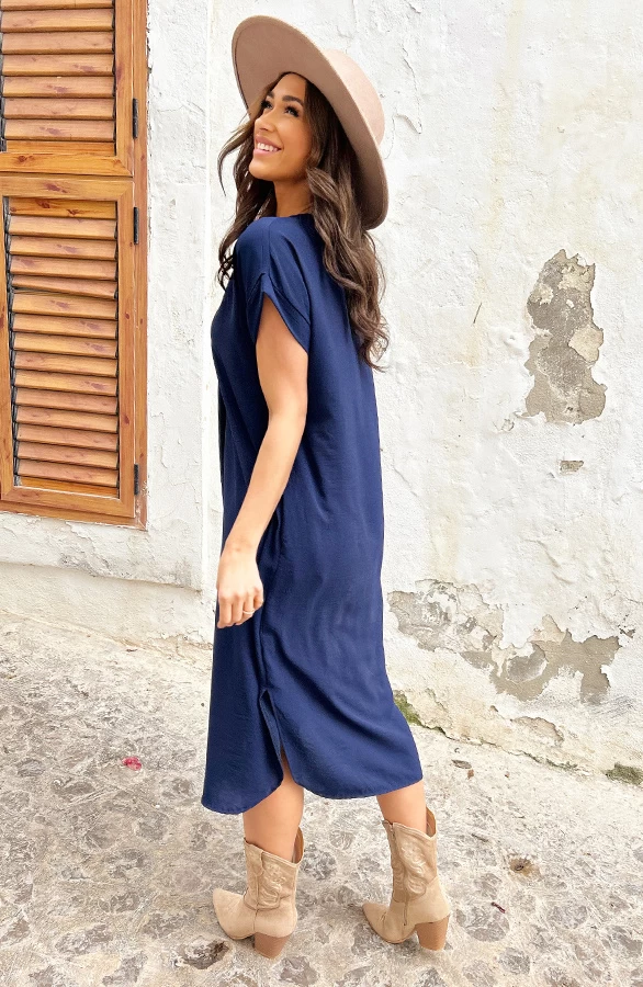 Palermo Pocket Jurk Marine 8 Palermo Pocket Jurk Marine - Afbeelding 6