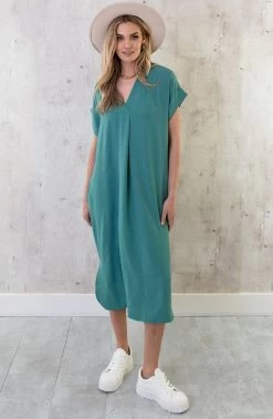Palermo Pocket Jurk Mint -Kleding Promotie Winkel Palermo Pocket Jurk Mint 2 586x900 1