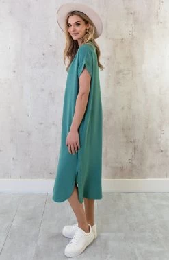 Palermo Pocket Jurk Mint -Kleding Promotie Winkel Palermo Pocket Jurk Mint 4 586x900 1