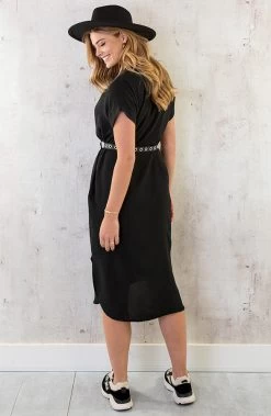 Palermo Pocket Jurk Zwart -Kleding Promotie Winkel Palermo Pocket Jurk Zwart 5 1 586x900 1