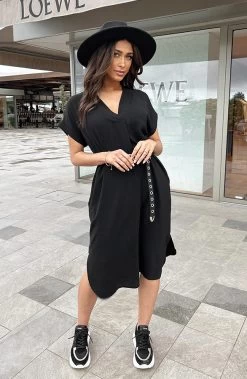 Palermo Pocket Jurk Zwart -Kleding Promotie Winkel Palermo Pocket Jurk Zwart 7 586x900 1