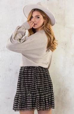 Pofmouwen Trui Beige -Kleding Promotie Winkel Pofmouwen Trui Beige 5 586x900 1