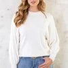 Pofmouwen Trui Ecru -Kleding Promotie Winkel Pofmouwen Trui Ecru 3 586x900 1