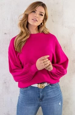 Musthave Deal Pofmouwen Truien 13 Musthave Deal Pofmouwen Truien -Kleding Promotie Winkel Pofmouwen Trui Fuchsia 2 586x900 1