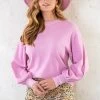Pofmouwen Trui Roze -Kleding Promotie Winkel Pofmouwen Trui Roze 6 586x900 1
