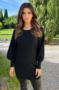 Pofmouwen Tuniek Zwart