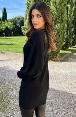 Pofmouwen Tuniek Zwart 14 Pofmouwen Tuniek Zwart -Kleding Promotie Winkel Pofmouwen Tuniek Zwart 2 1 586x900 1