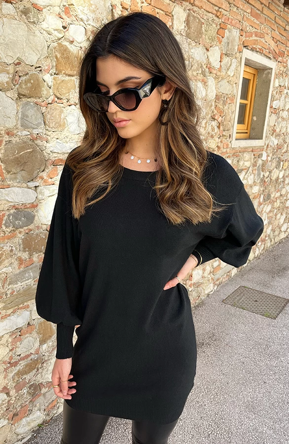 Pofmouwen Tuniek Zwart 9 Pofmouwen Tuniek Zwart - Afbeelding 7