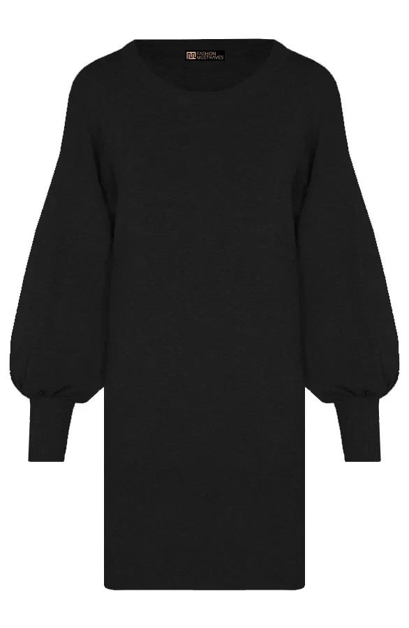 Pofmouwen Tuniek Zwart 11 Pofmouwen Tuniek Zwart - Afbeelding 9