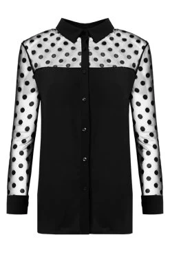 Polkadot Lady Blouse Black 2.0 7 Polkadot Lady Blouse Black 2.0 -Kleding Promotie Winkel Polkadot Blouse Zwart 1 586x900 1