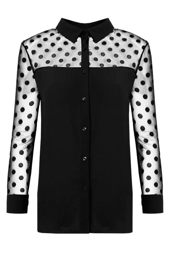 Polkadot Lady Blouse Black 2.0 5 Polkadot Lady Blouse Black 2.0 - Afbeelding 3