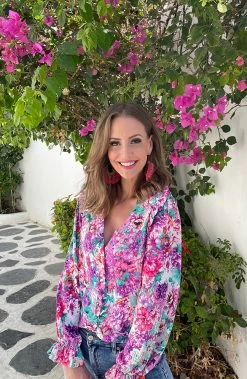 Print Blouse Floral Paars -Kleding Promotie Winkel Print Blouse Floral Paars 34 586x900 1