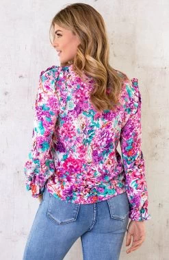 Print Blouse Floral Paars -Kleding Promotie Winkel Print Blouse Floral Paars 4 586x900 1