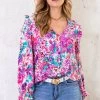 Print Blouse Floral Paars -Kleding Promotie Winkel Print Blouse Floral Paars 6 586x900 1