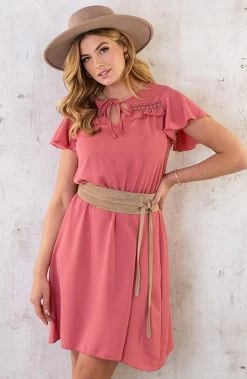 Puglia Dress Dust Roze -Kleding Promotie Winkel Puglia Dress Dust Roze 1 586x900 2