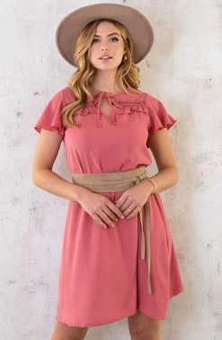 Puglia Dress Dust Roze -Kleding Promotie Winkel Puglia Dress Dust Roze 3 586x900 2