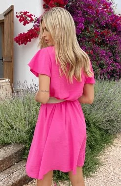 Puglia Dress Fuchsia -Kleding Promotie Winkel Puglia Dress Fuchsia 3 586x900 1