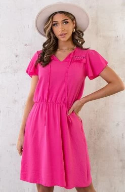 Musthave Deal Puglia Dress -Kleding Promotie Winkel Puglia Dress Fuchsia 4 586x900 2