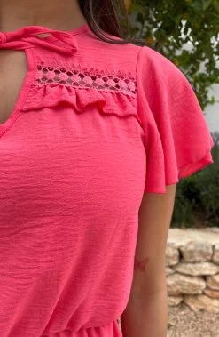 Puglia Dress Koraal -Kleding Promotie Winkel Puglia Dress Koraal 1 586x900 2