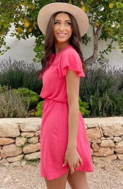 Puglia Dress Koraal -Kleding Promotie Winkel Puglia Dress Koraal 6 586x900 1