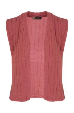 Quilted Gilet Katoen Dust Roze -Kleding Promotie Winkel Quilted Gilet Katoen Dust Roze 2 586x900 2