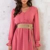 Romantic Lace Dress Dust Pink -Kleding Promotie Winkel ROMANTIC LACE DRESS DUST PINK 2 586x900 1