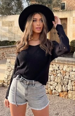 Raw Damaged Trui Zwart -Kleding Promotie Winkel Raw Damaged Trui Zwart 5 586x900 1