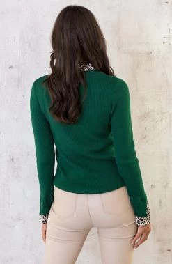 Ribtrui Met Panterkraag Smaragd -Kleding Promotie Winkel Ribtrui Met Panterkraag Smaragd 1 586x900 1