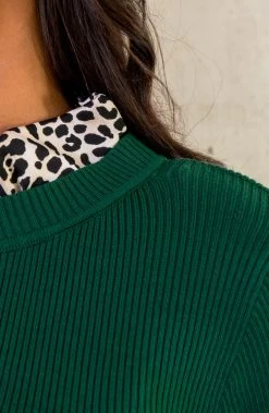 Ribtrui Met Panterkraag Smaragd -Kleding Promotie Winkel Ribtrui Met Panterkraag Smaragd 5 586x900 2