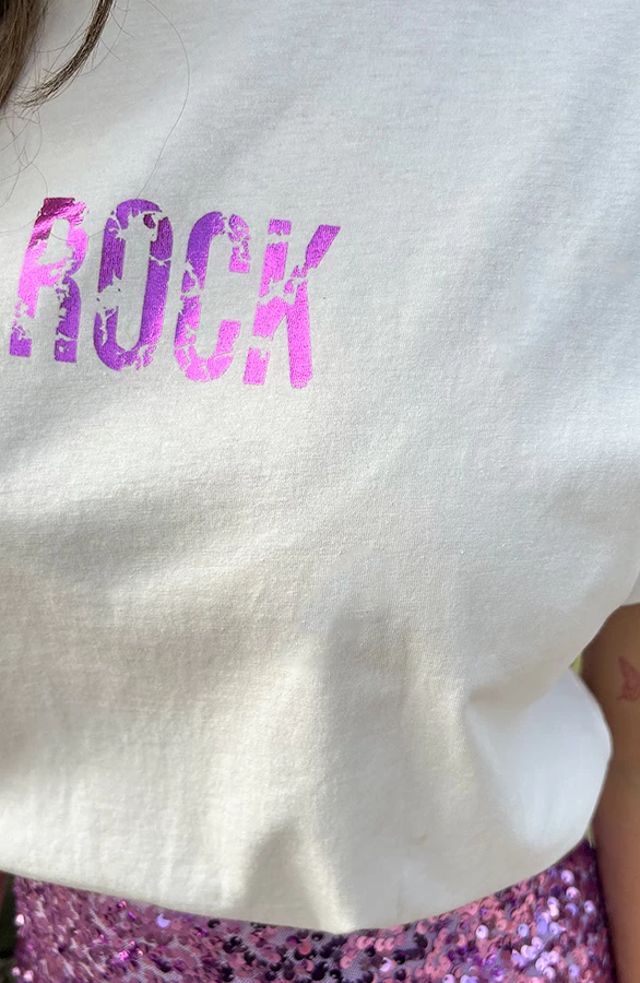 Rock Metallic T-Shirt Lila 8 Rock Metallic T-Shirt Lila - Afbeelding 6