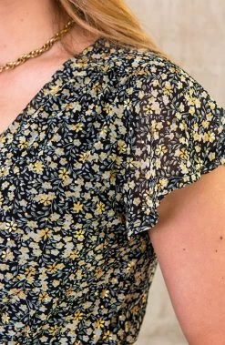 Ruffle Jurk Bloemen Geel 12 Ruffle Jurk Bloemen Geel -Kleding Promotie Winkel Ruffle Jurk Bloemen geel marine 586x900 1