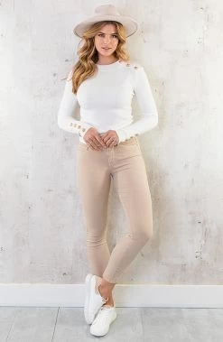 Classic Sneaker Suede Beige -Kleding Promotie Winkel Sailor Rib Trui Ecru 2 586x900 2