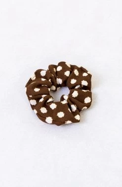 Scrunchie Cheetah Brown