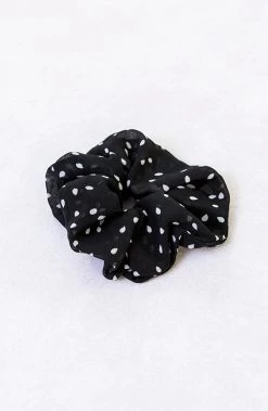 Scrunchie Dots Black