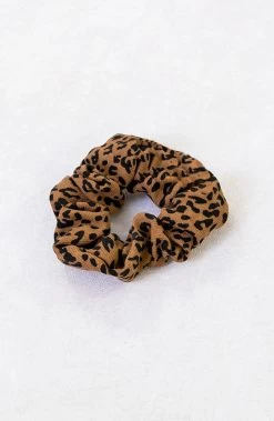 Scrunchie Leopard Brown