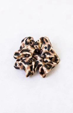 Scrunchie Silk Leopard