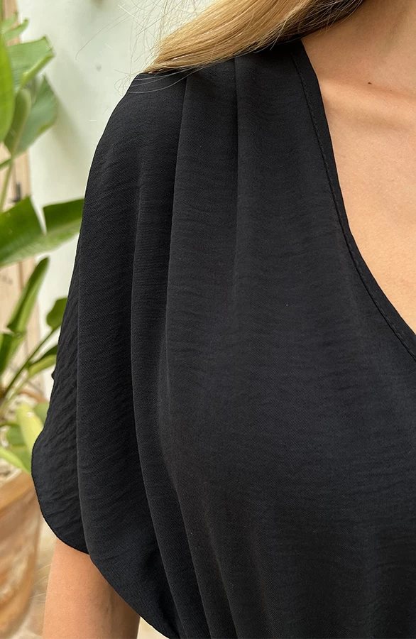 Sicily V-neck Dress Black 9 Sicily V-neck Dress Black - Afbeelding 7